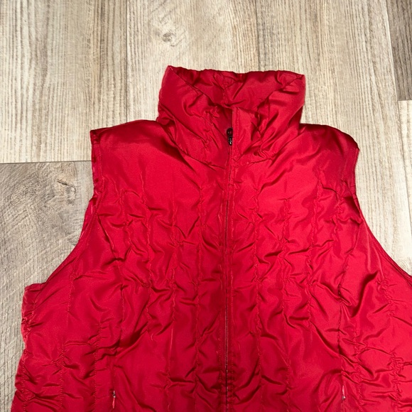 Lane Bryant red down feathers puffer vest blazer winter wear 18/20 - Picture 2 of 4